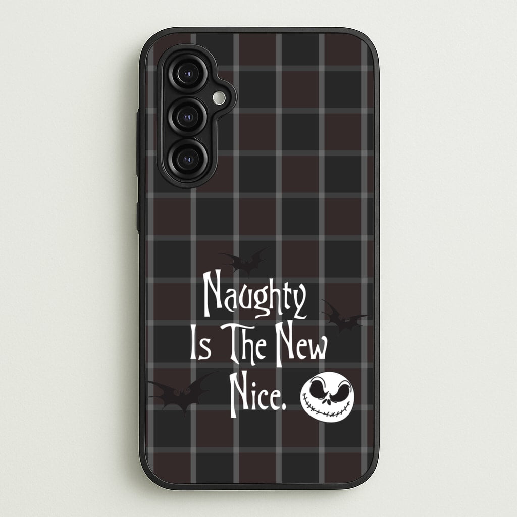 Naughty Is The New Nice - Nightmare Before Christmas Phone Case for Galaxy A14