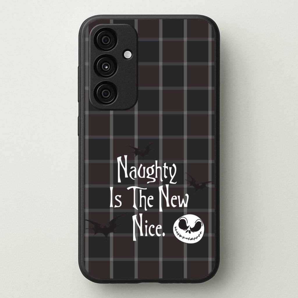 Naughty Is The New Nice - Nightmare Before Christmas Phone Case for Galaxy A55