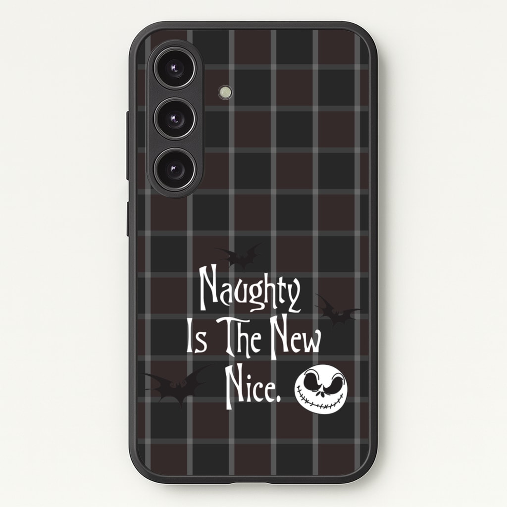 Naughty Is The New Nice - Nightmare Before Christmas Phone Case for Galaxy S25 Plus