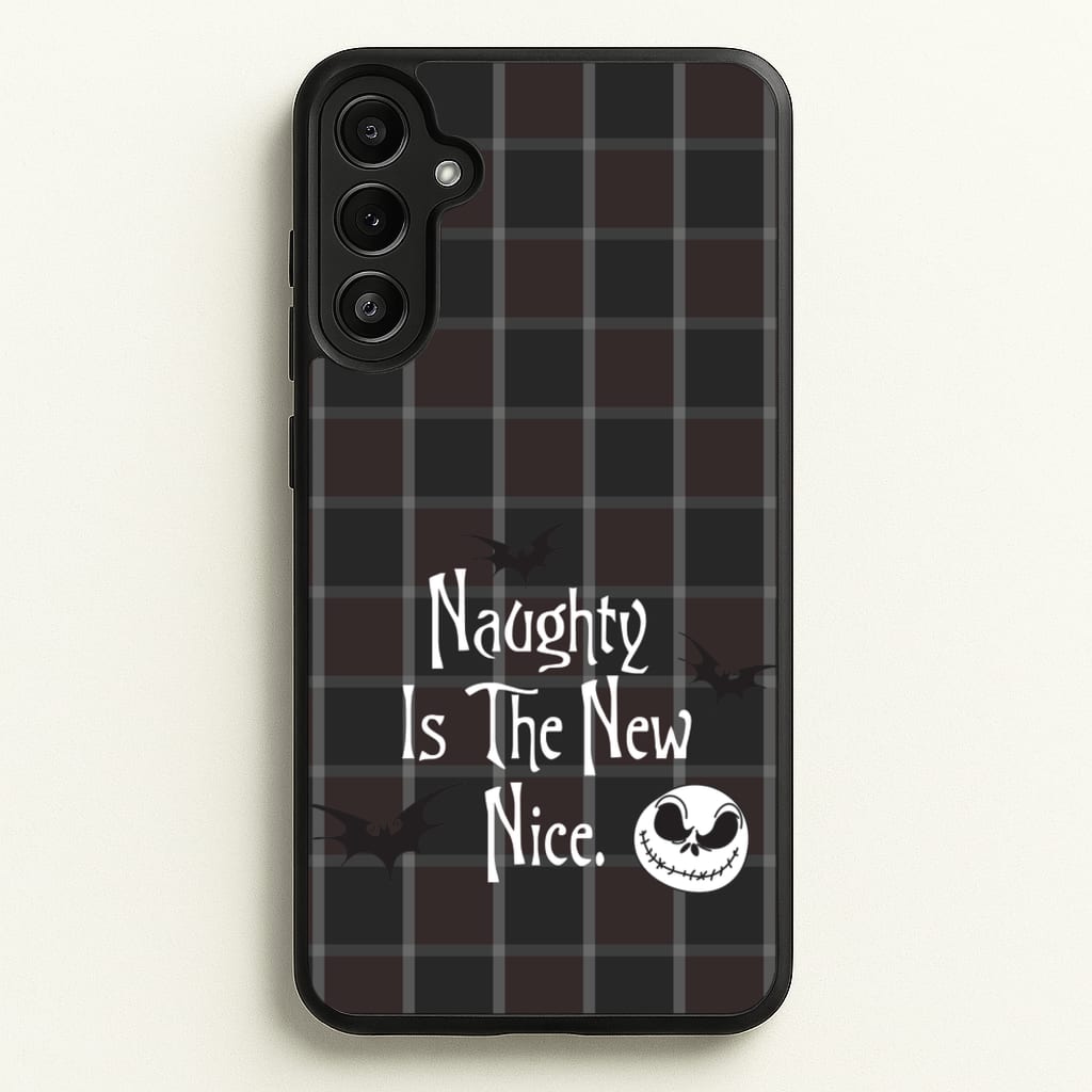Naughty Is The New Nice - Nightmare Before Christmas Phone Case for Galaxy A34