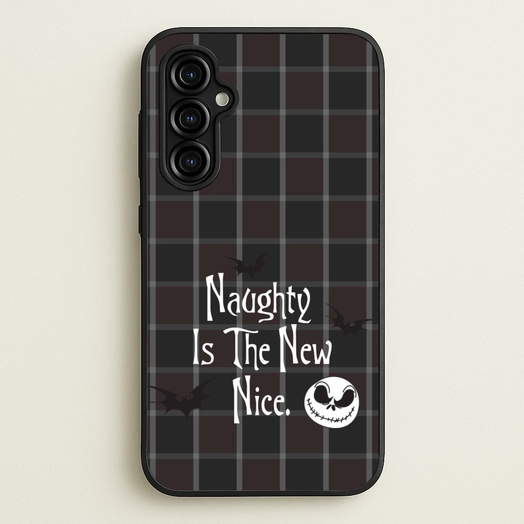 Naughty Is The New Nice - Nightmare Before Christmas Phone Case for Galaxy A54