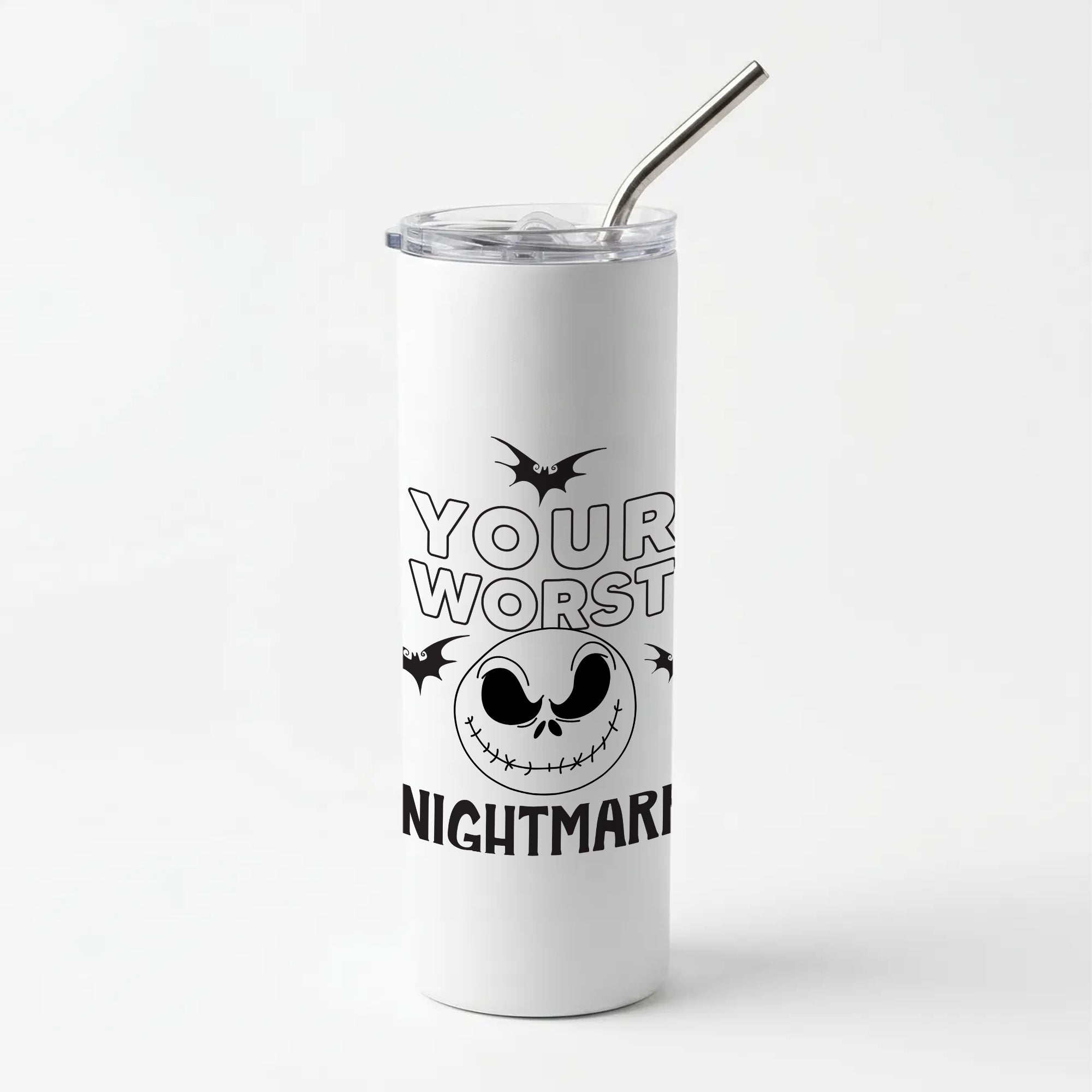 Your Worst Nightmare Purple Skinny Tumbler