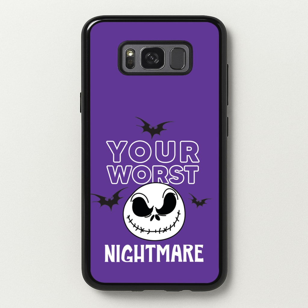 Your Worst Nightmare Purple - Nightmare Before Christmas Phone Case for Galaxy S8 Plus