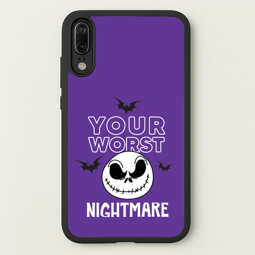 Your Worst Nightmare Purple - Nightmare Before Christmas Phone Case for Huawei P20