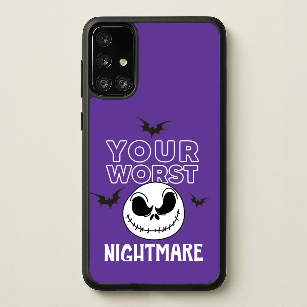 Your Worst Nightmare Purple - Nightmare Before Christmas Phone Case for Galaxy A71