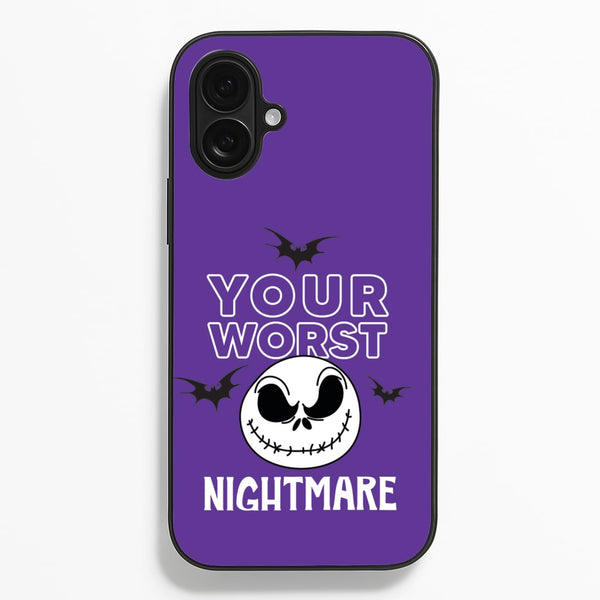 Your Worst Nightmare Purple - Nightmare Before Christmas Phone Case for iPhone 16 Plus