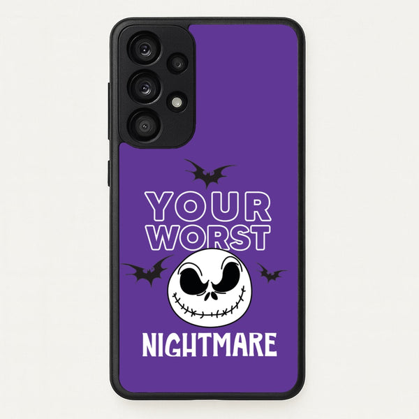 Your Worst Nightmare Purple - Nightmare Before Christmas Phone Case for Galaxy A53