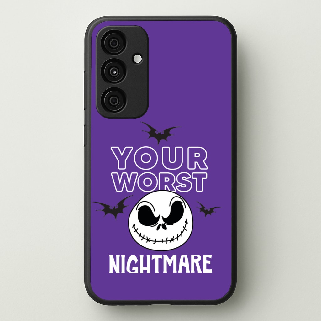 Your Worst Nightmare Purple - Nightmare Before Christmas Phone Case for Galaxy A15