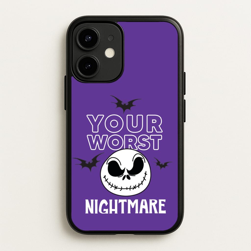 Your Worst Nightmare Purple - Nightmare Before Christmas Phone Case for iPhone 12 / 12 Pro