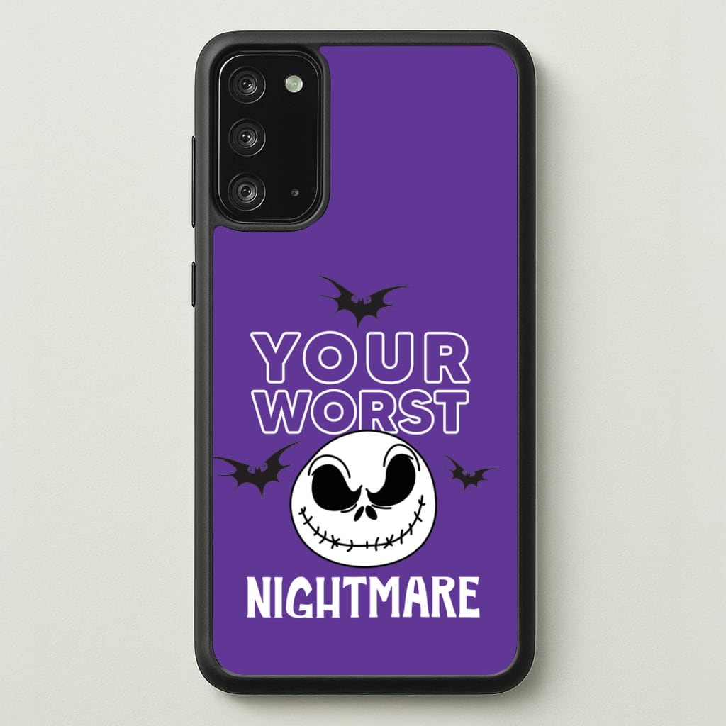 Your Worst Nightmare Purple - Nightmare Before Christmas Phone Case for Galaxy Note 20