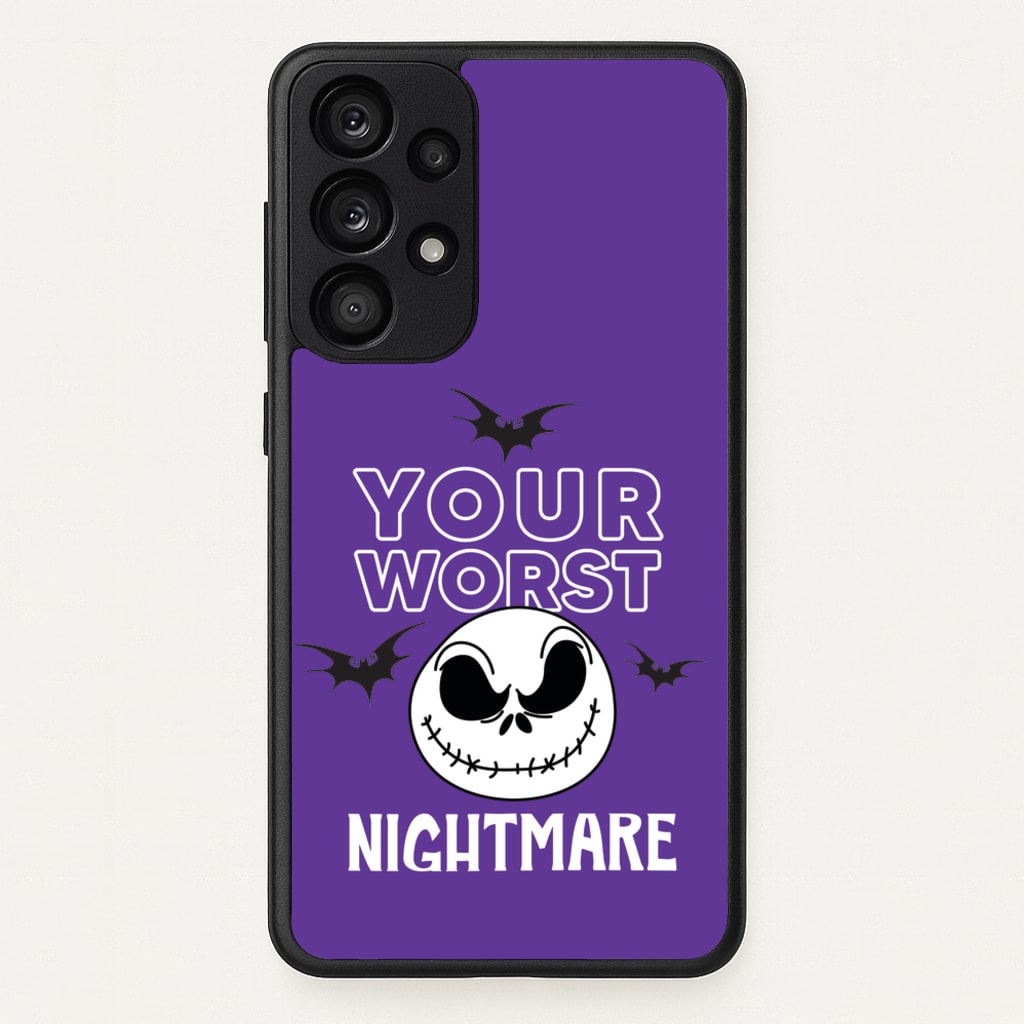 Your Worst Nightmare Purple - Nightmare Before Christmas Phone Case for Galaxy A33