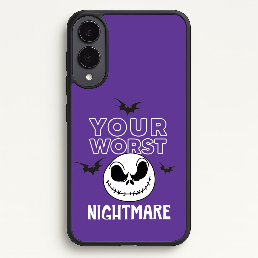 Your Worst Nightmare Purple - Nightmare Before Christmas Phone Case for Galaxy S25 Edge