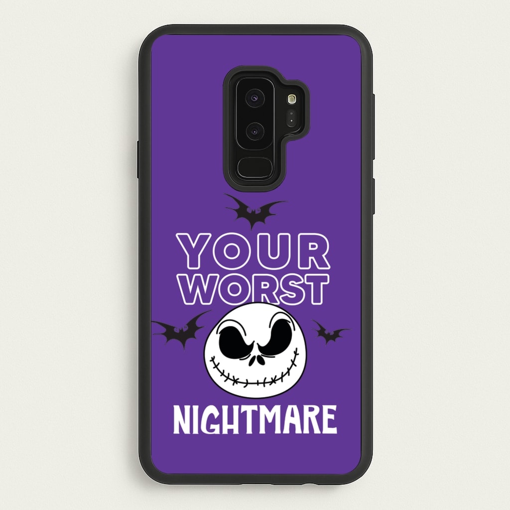 Your Worst Nightmare Purple - Nightmare Before Christmas Phone Case for Galaxy S9 Plus