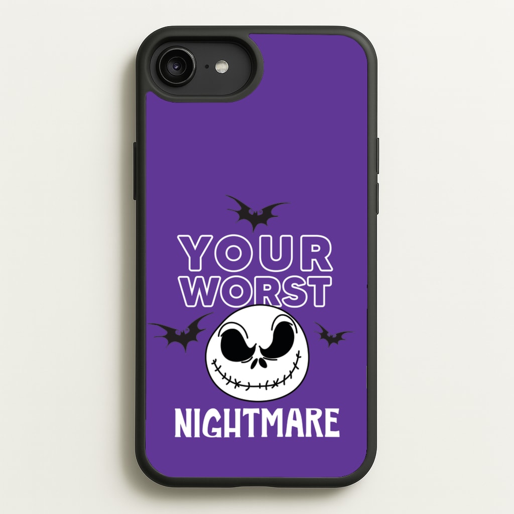 Your Worst Nightmare Purple - Nightmare Before Christmas Phone Case for iPhone 6 Plus / 7 Plus / 8 Plus