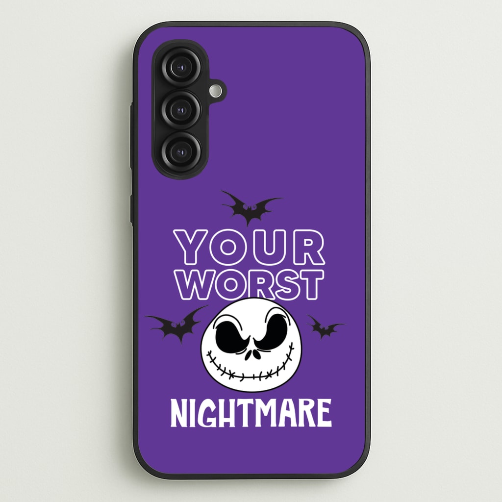 Your Worst Nightmare Purple - Nightmare Before Christmas Phone Case for Galaxy S23FE