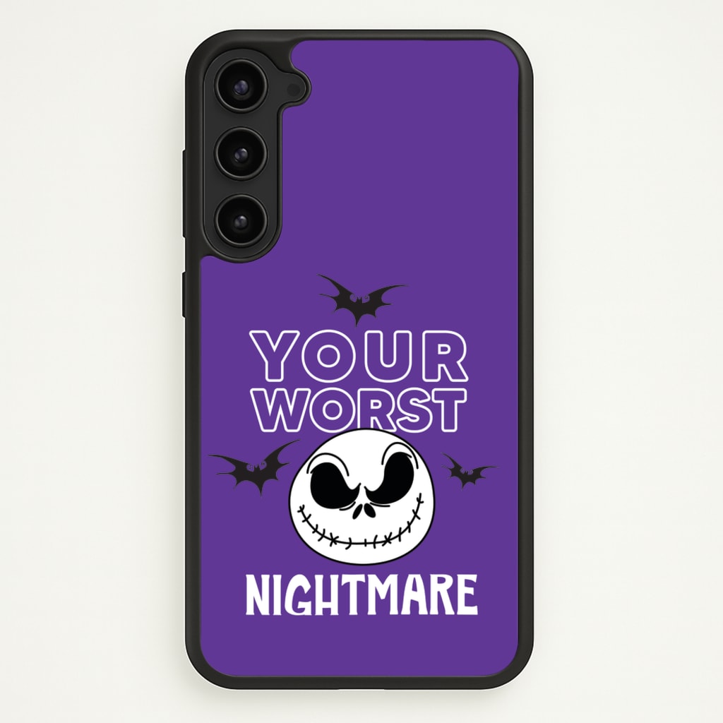 Your Worst Nightmare Purple - Nightmare Before Christmas Phone Case for Galaxy S23 Plus