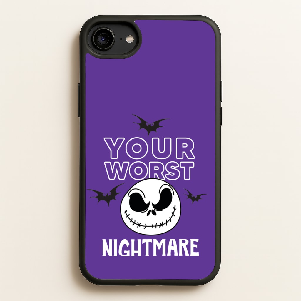 Your Worst Nightmare Purple - Nightmare Before Christmas Phone Case for iPhone 6 / 7 / 8 / SE