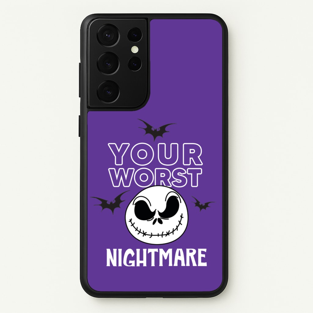 Your Worst Nightmare Purple - Nightmare Before Christmas Phone Case for Galaxy S21 Ultra