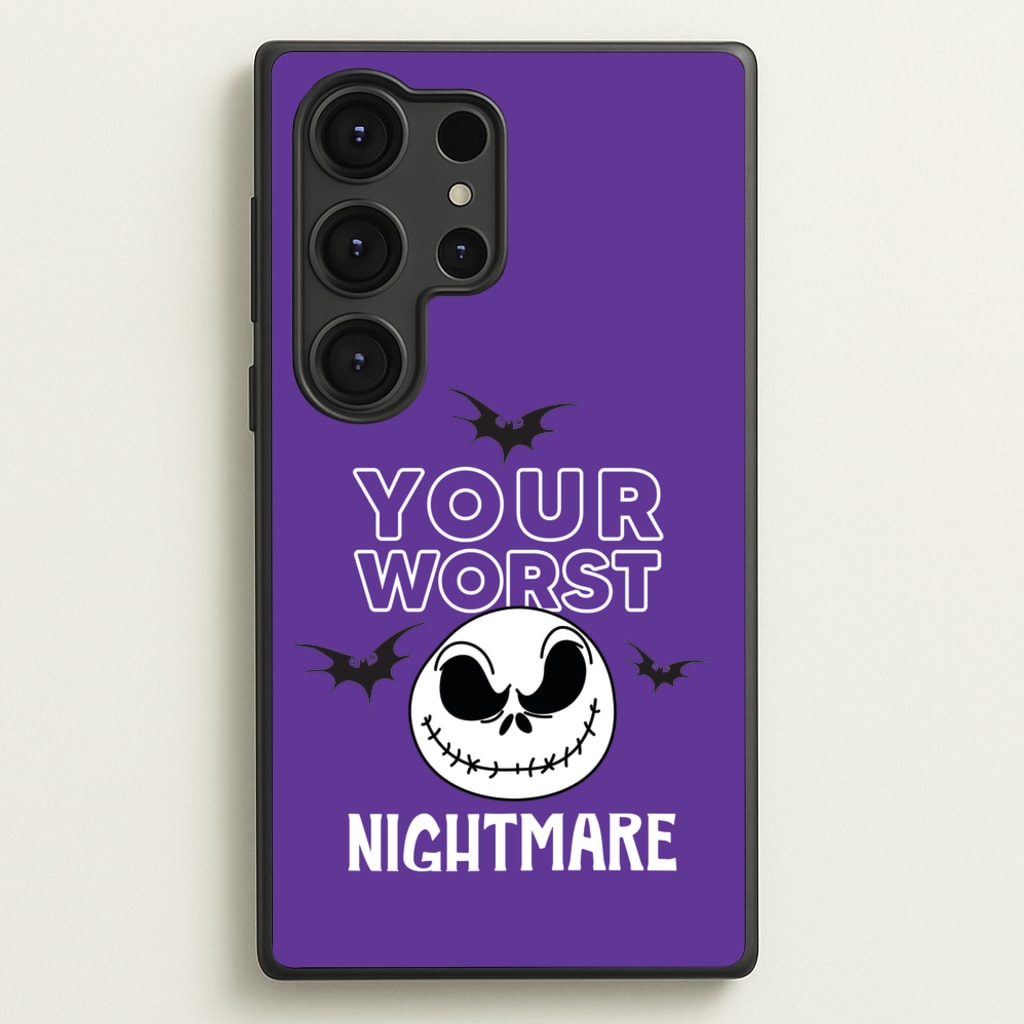 Your Worst Nightmare Purple - Nightmare Before Christmas Phone Case for Galaxy S25 Ultra