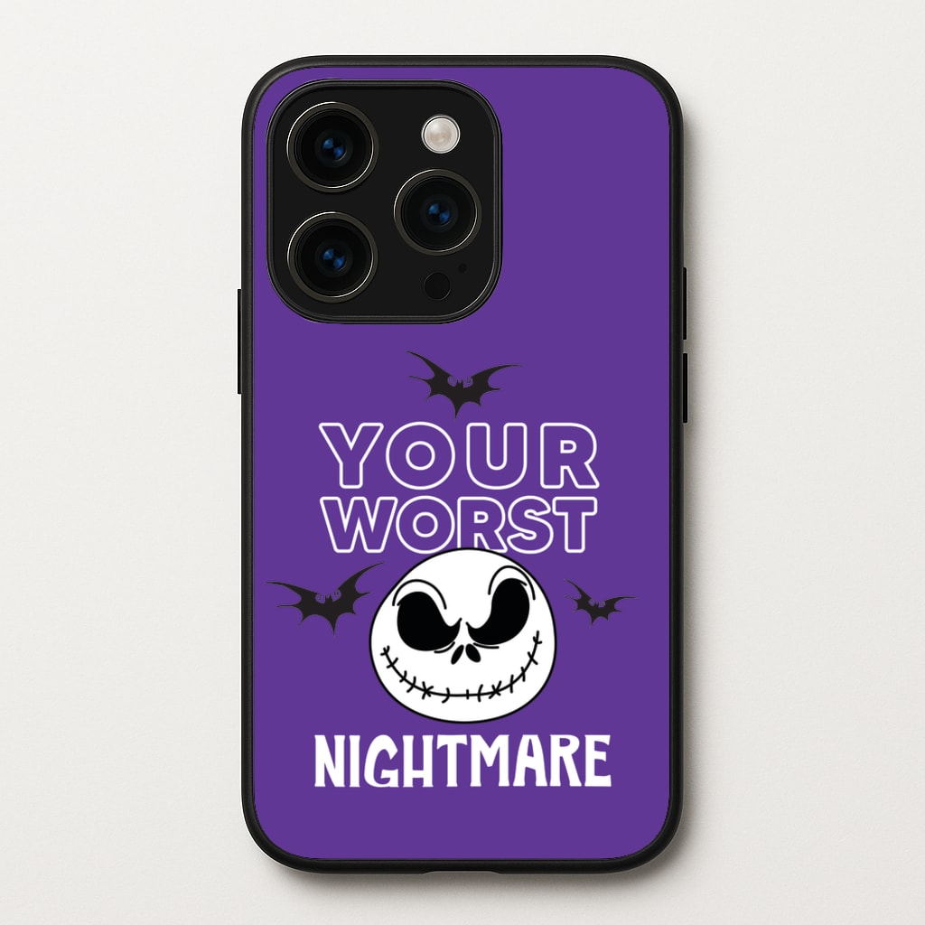 Your Worst Nightmare Purple - Nightmare Before Christmas Phone Case for iPhone 14 Pro