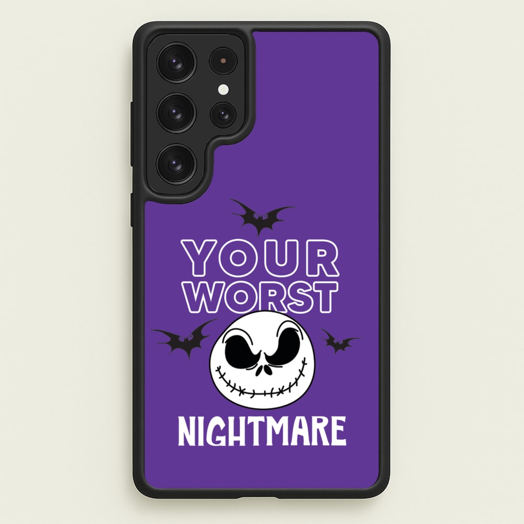 Your Worst Nightmare Purple - Nightmare Before Christmas Phone Case for Galaxy S22 Ultra