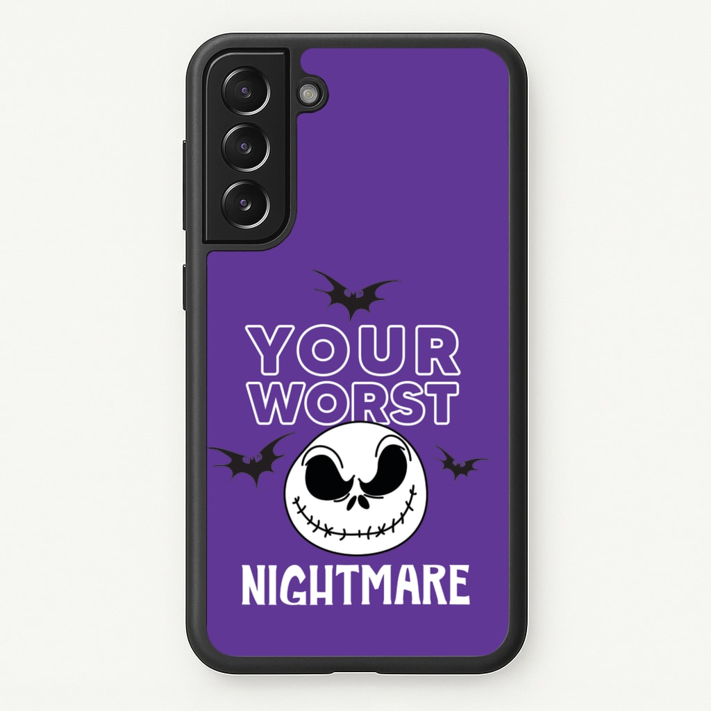Your Worst Nightmare Purple - Nightmare Before Christmas Phone Case for Galaxy S21 Plus