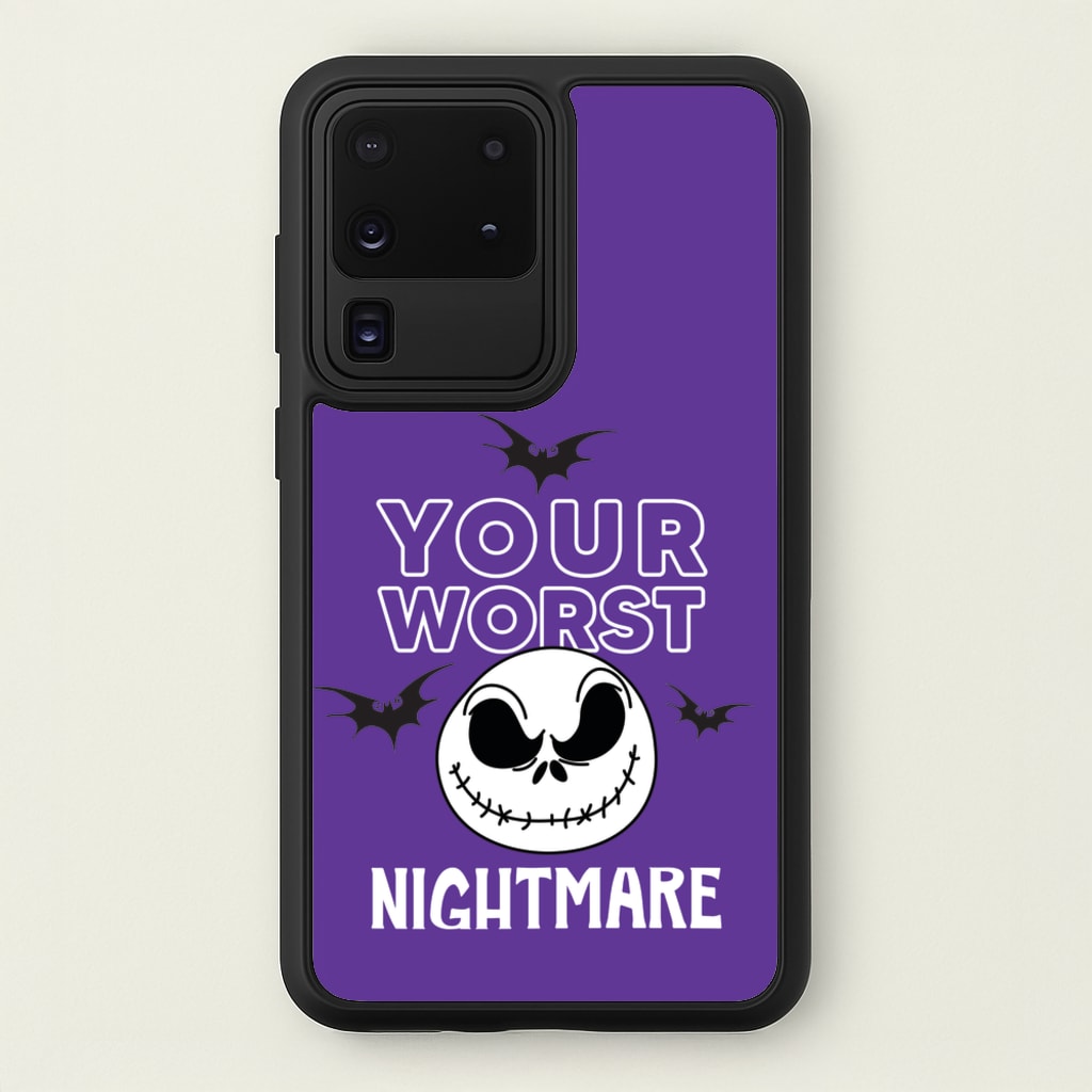 Your Worst Nightmare Purple - Nightmare Before Christmas Phone Case for Galaxy S20 Ultra