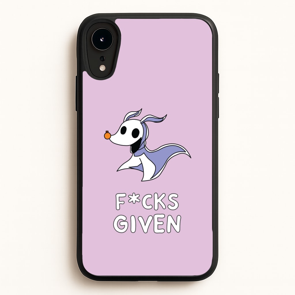 Zero F*cks - Nightmare Before Christmas Phone Case for iPhone XR