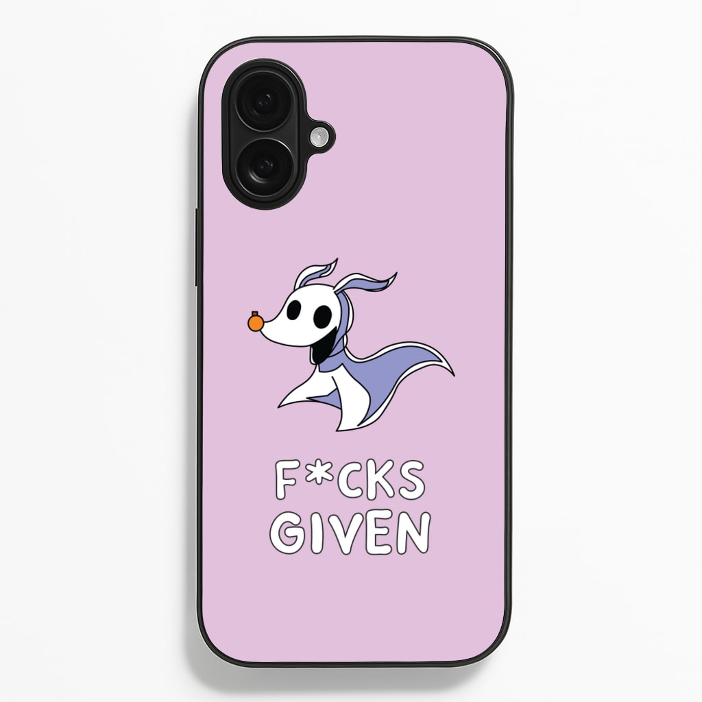 Zero F*cks - Nightmare Before Christmas Phone Case for iPhone 16 Plus