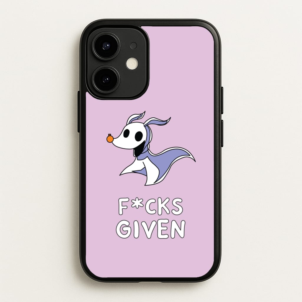 Zero F*cks - Nightmare Before Christmas Phone Case for iPhone 12 / 12 Pro