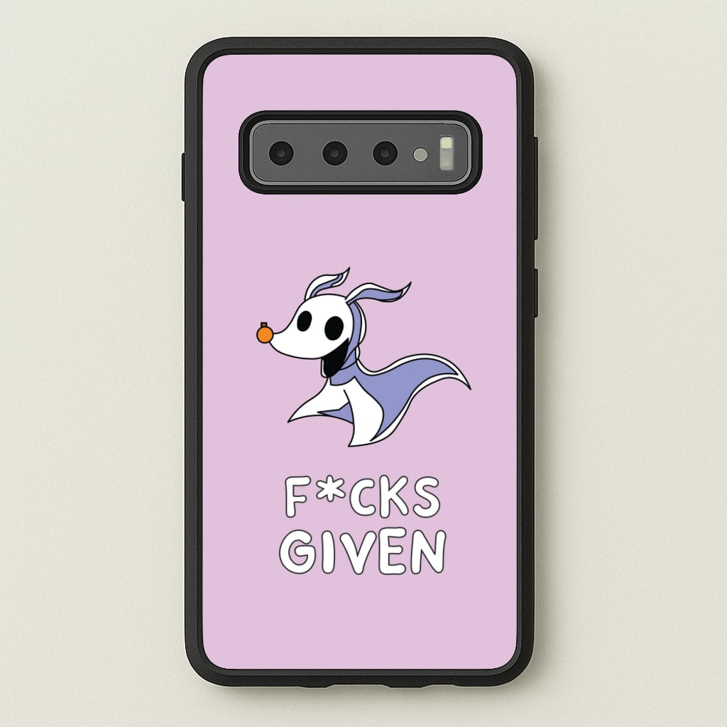 Zero F*cks - Nightmare Before Christmas Phone Case for Galaxy S10 Plus