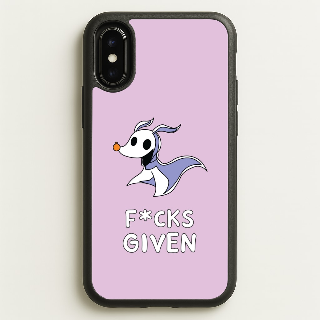 Zero F*cks - Nightmare Before Christmas Phone Case for iPhone X / XS