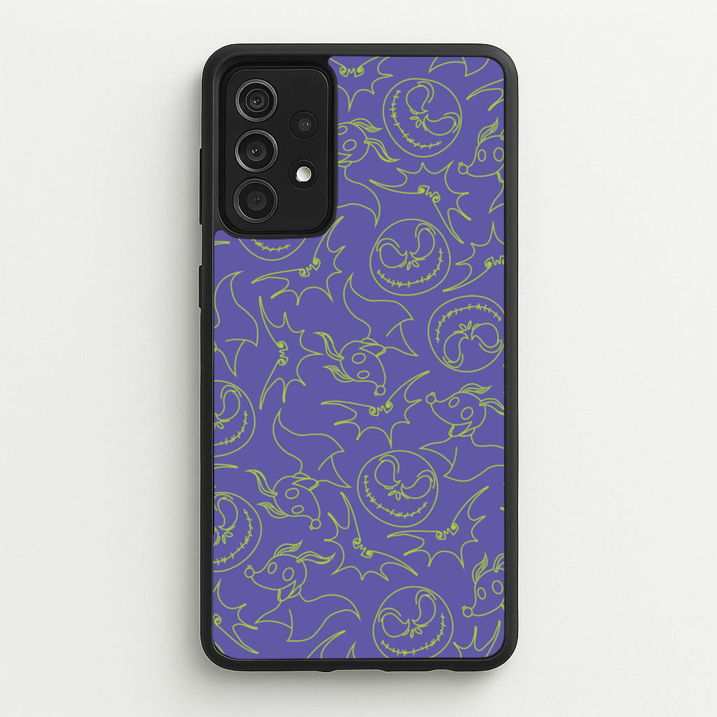 Purple And Green Pattern - Nightmare Before Christmas Phone Case for Galaxy A52 / A52s