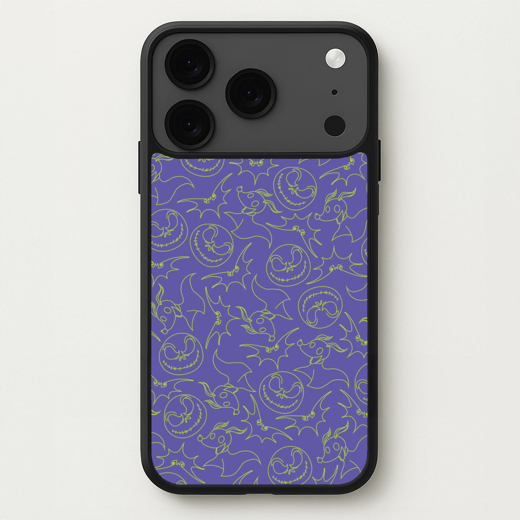 Purple And Green Pattern Phone Case for iPhone 17 Pro