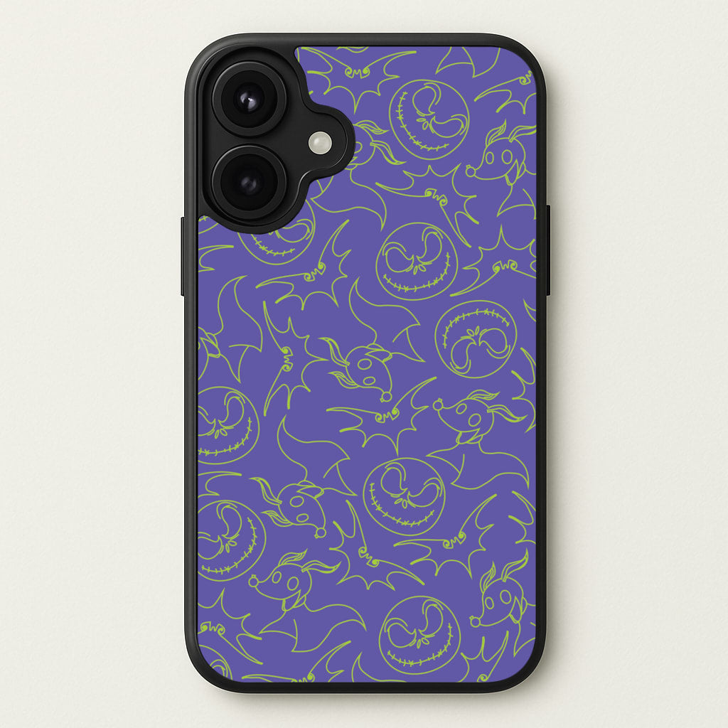 Purple And Green Pattern Phone Case for iPhone 17