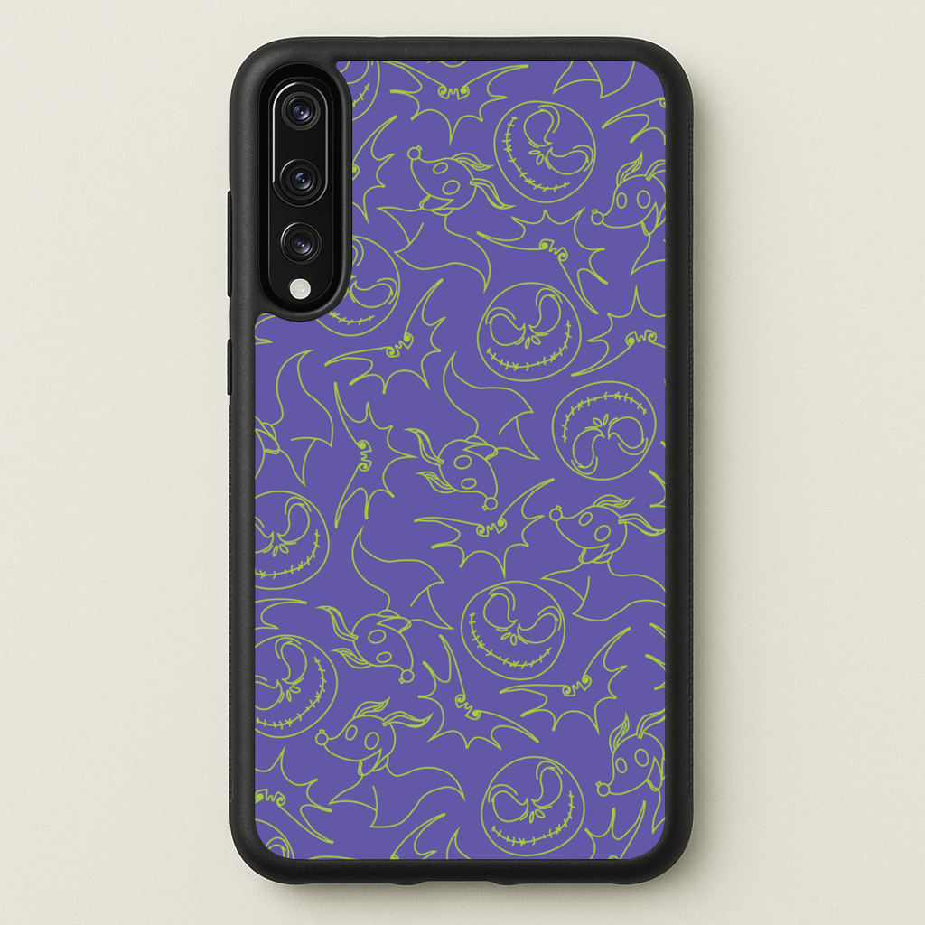 Purple And Green Pattern - Nightmare Before Christmas Phone Case for Huawei P20 Pro
