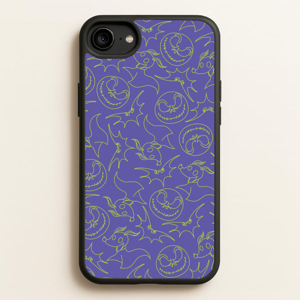 Purple And Green Pattern - Nightmare Before Christmas Phone Case for iPhone 6 / 7 / 8 / SE