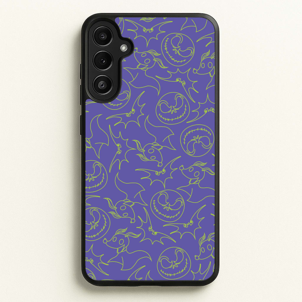 Purple And Green Pattern - Nightmare Before Christmas Phone Case for Galaxy A36