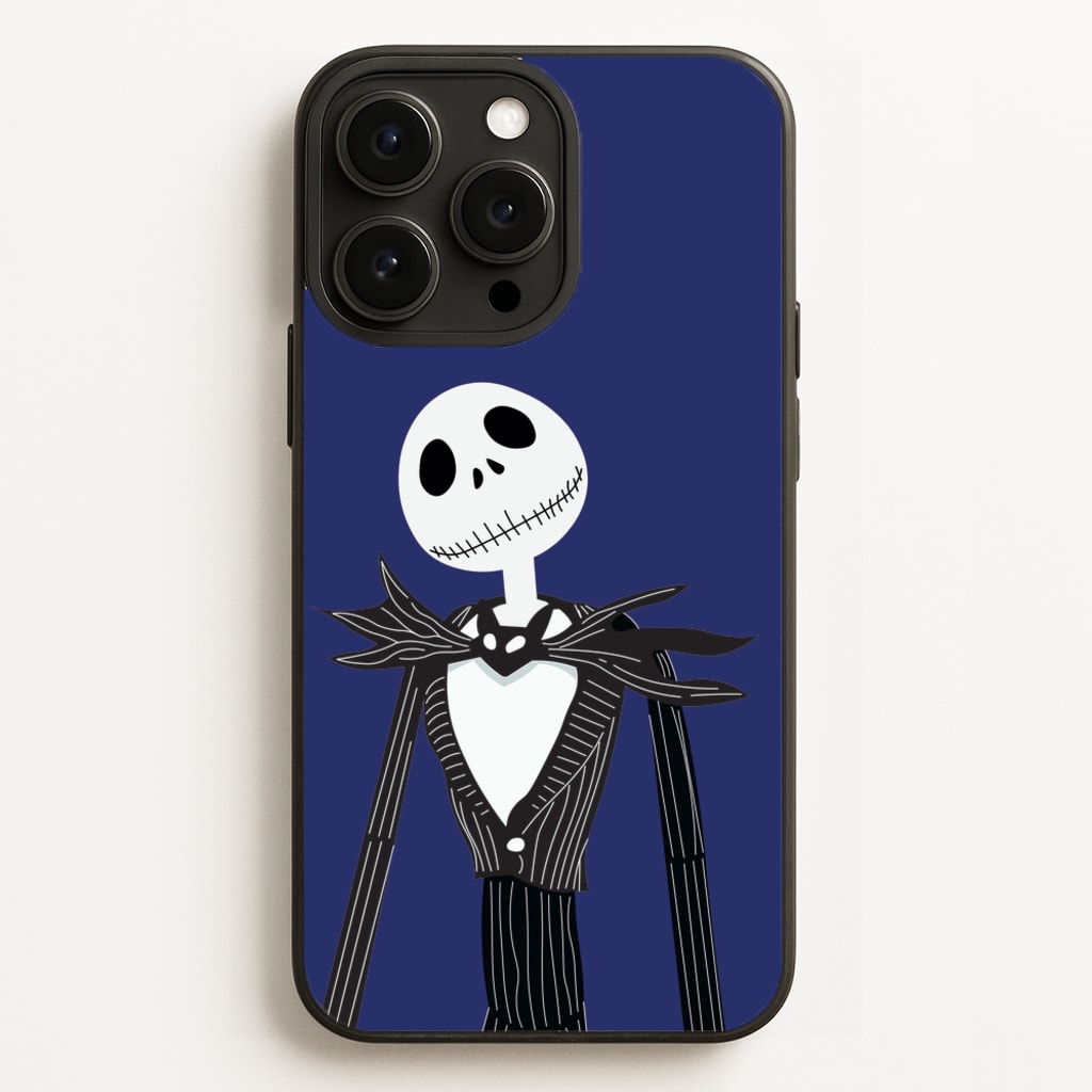 Jack Skellington Blue - TNBC - Halloween Phone Case for iPhone 16 Pro Max