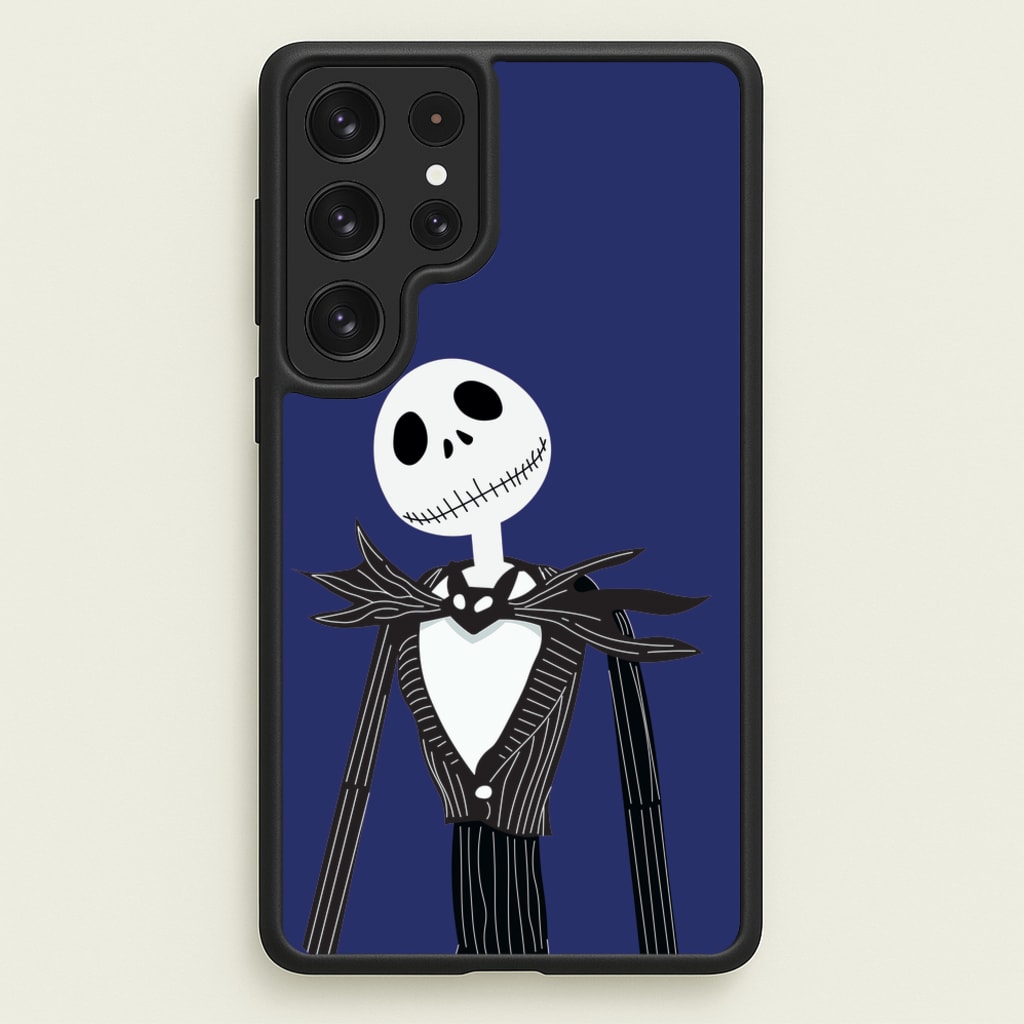 Jack Skellington Blue - TNBC - Halloween Phone Case for Galaxy S22 Ultra