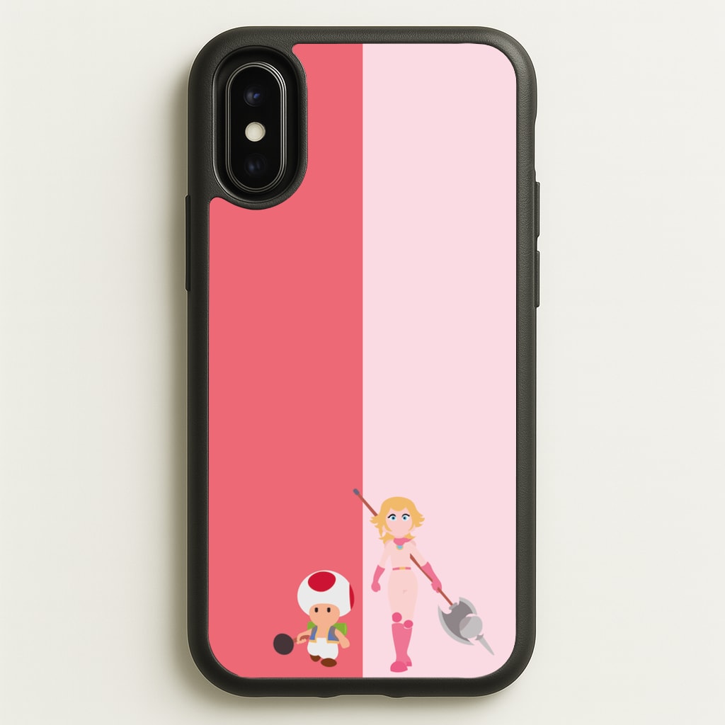 Toad And Peach - The Super Mario Bros Phone Case for iPhone X / XS