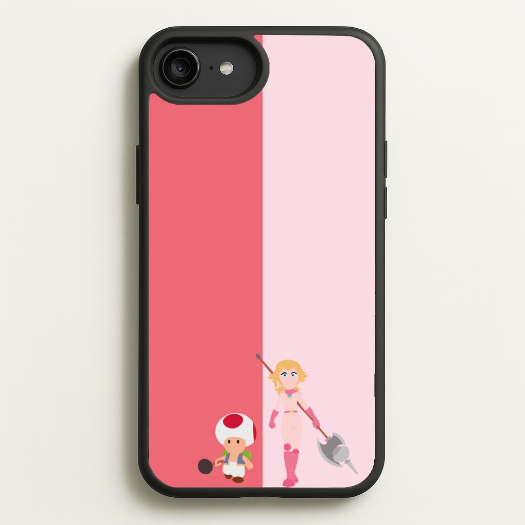 Toad And Peach - The Super Mario Bros Phone Case for iPhone 6 Plus / 7 Plus / 8 Plus