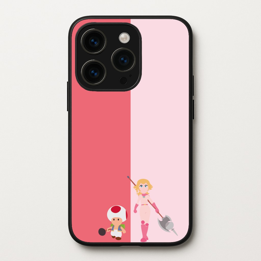Toad And Peach - The Super Mario Bros Phone Case for iPhone 14 Pro