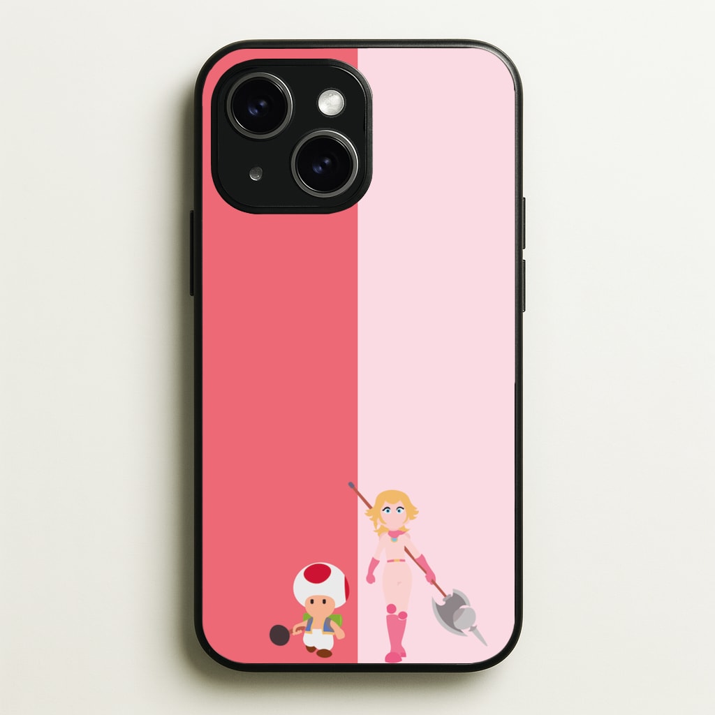 Toad And Peach - The Super Mario Bros Phone Case for iPhone 15