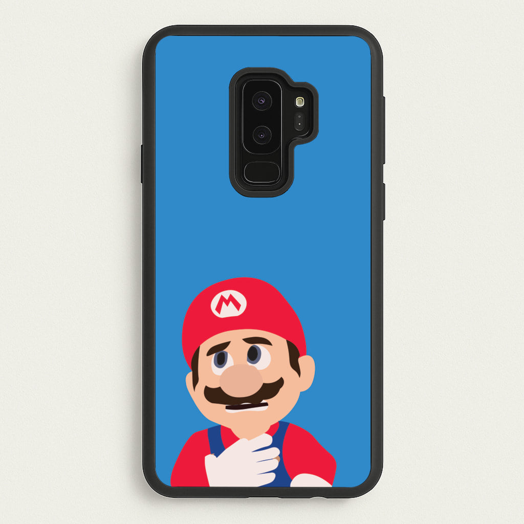 Worried Mario - The Super Mario Bros Phone Case for Galaxy S9 Plus