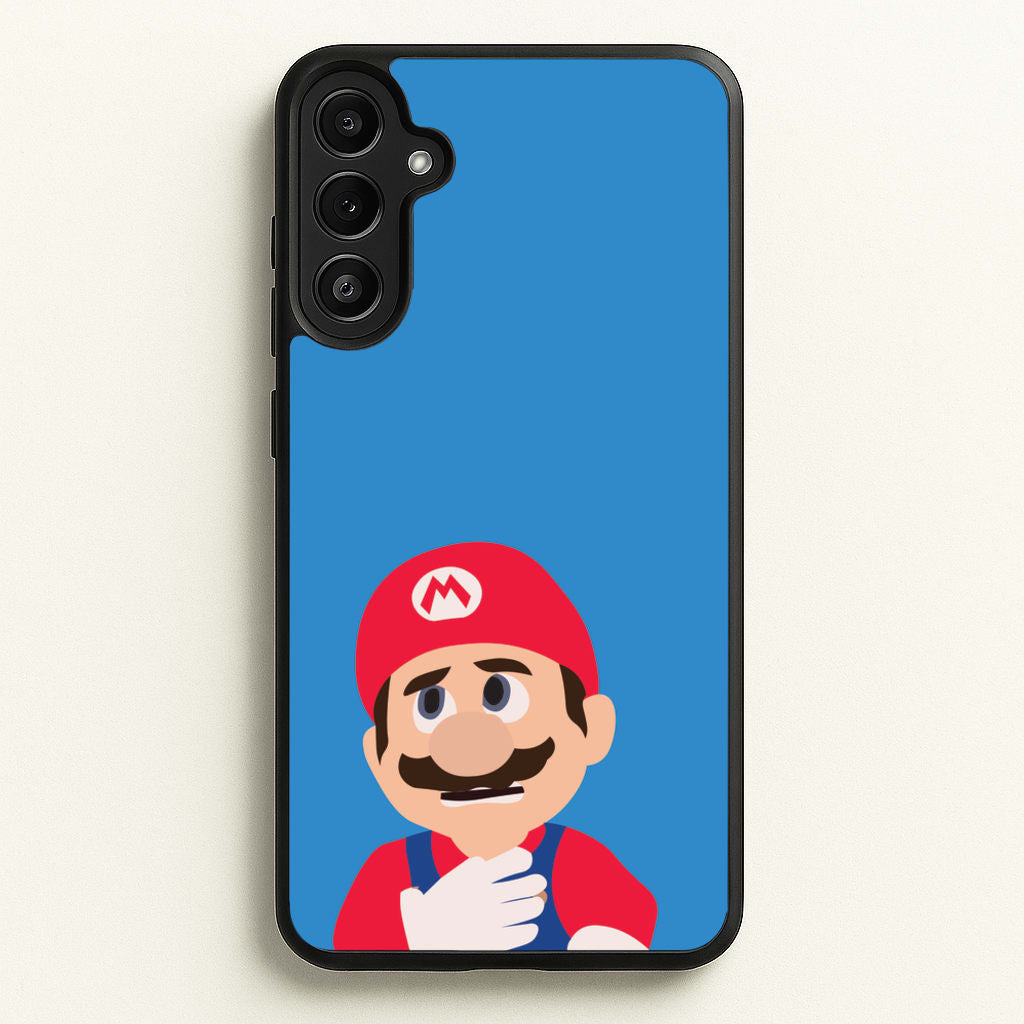 Worried Mario - The Super Mario Bros Phone Case for Galaxy A34