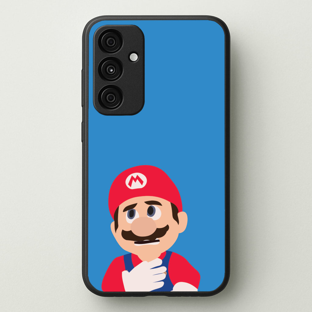 Worried Mario - The Super Mario Bros Phone Case for Galaxy A55