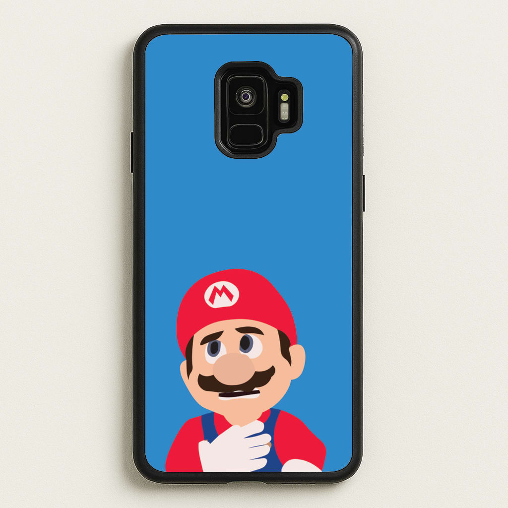 Worried Mario - The Super Mario Bros Phone Case for Galaxy S9
