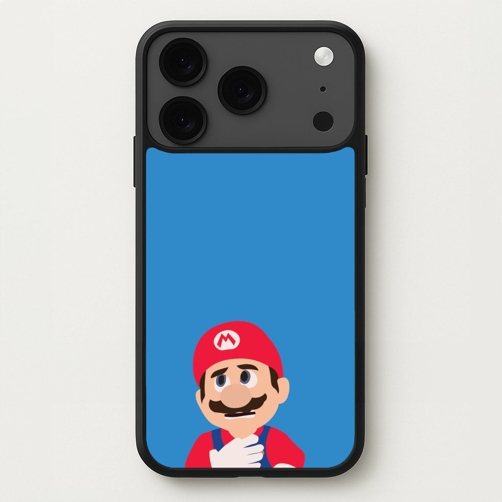 Worried Mario Phone Case for iPhone 17 Pro