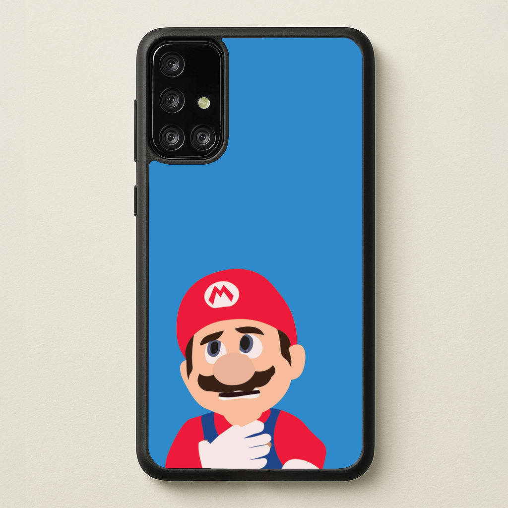 Worried Mario - The Super Mario Bros Phone Case for Galaxy A71